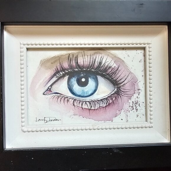 Fine Art - "Eye Study #3 mixed media painting on paper SIGNED BY ARTIST - Picture 9 of 9